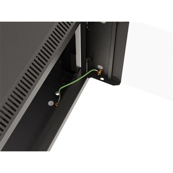 Lanberg WF03-5306-10B 19" 6U SZÉL:540mm MÉLY:350mm MAG:370mm lapraszerelt üvegajtós fekete fali rack szekrény - Image 6