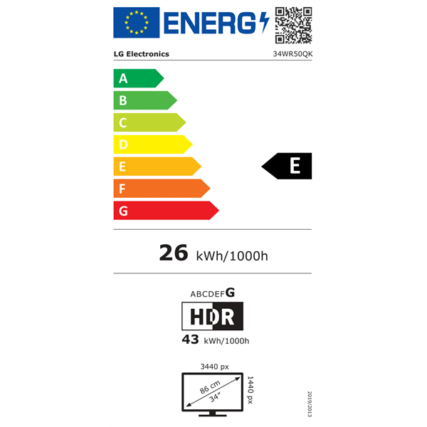 LG 34" 34WR50QK-B.AEU UWQHD VA 100Hz HDMI/DP ívelt monitor - Image 4