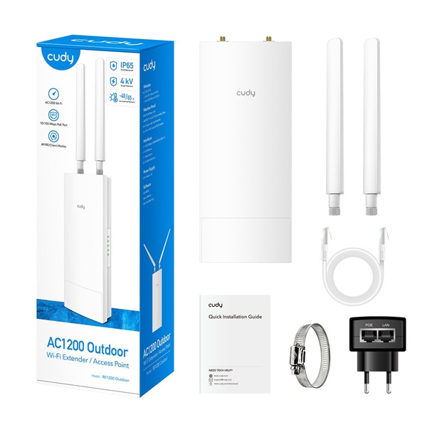 CUDY RE1200 Outdoor AC1200 WIFI MESH Kültéri fehér Repeater-jelismétlő - Image 6