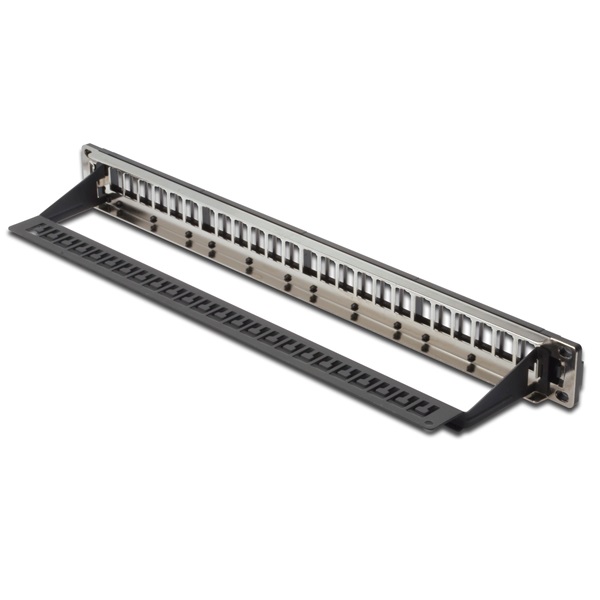 DIGITUS DN-91411-LF 24port 19" 1U moduláris fekete árnyékolt üres Patch Panel - Image 4