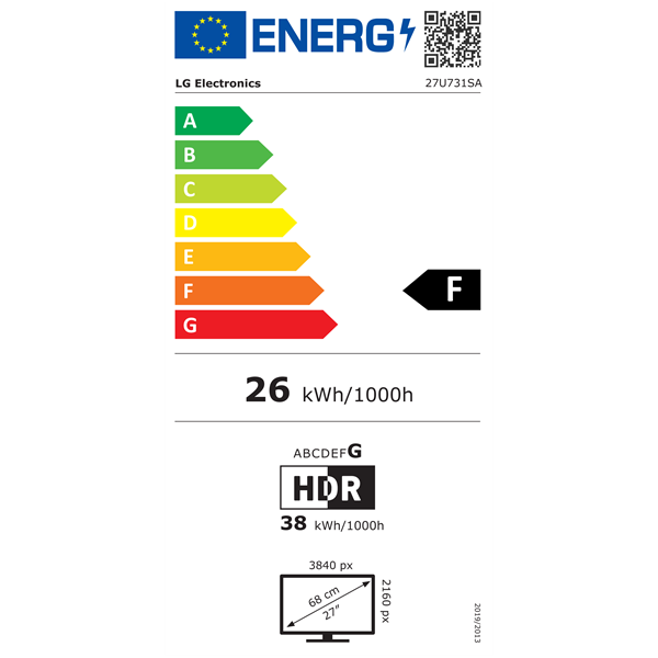 LG 27" 27U731SA-W.AEU 4K UHD IPS HDMI/USB monitor - Image 7