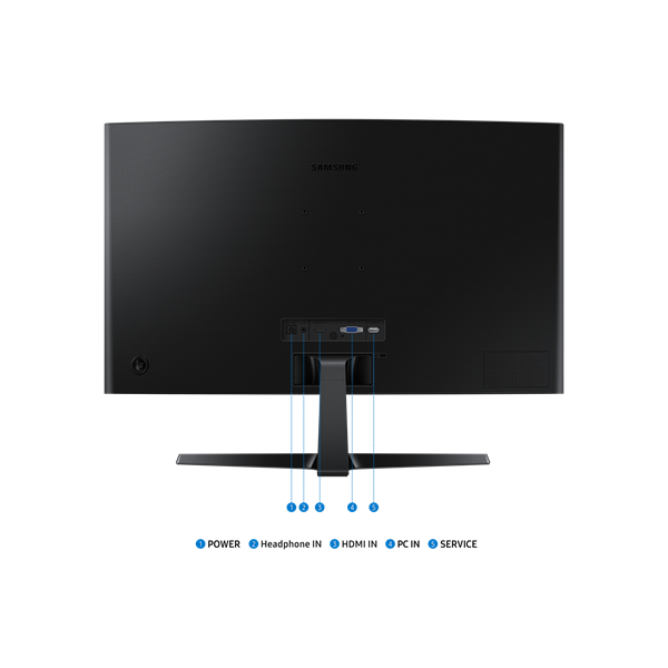 Samsung 27" LS27D366GAUXEN FHD VA 100Hz VGA/HDMI ívelt monitor - Image 5