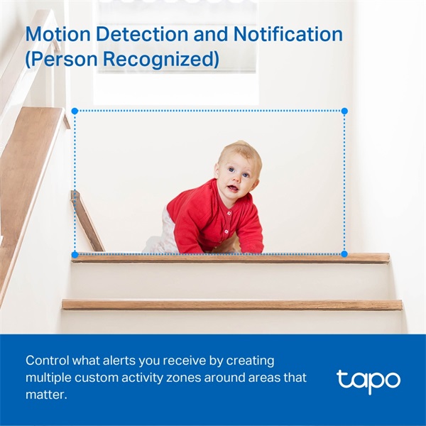 TP-Link Tapo C200P2 Otthoni biztonsági 1080p Full HD Wi-Fi IP kamera 2 db/csomag - Image 6