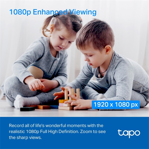 TP-Link Tapo C200P2 Otthoni biztonsági 1080p Full HD Wi-Fi IP kamera 2 db/csomag - Image 3
