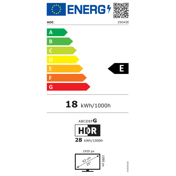 AOC 24,5" 25G42E FHD IPS 180Hz HDMI/DP gamer monitor - Image 8