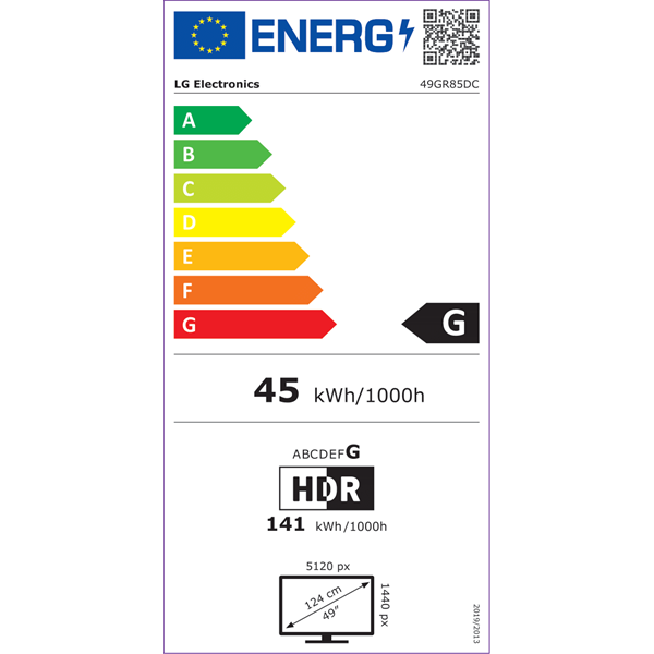 LG 49" 49GR85DC 5120x1440 VA 240Hz HDMI/DP/USB ívelt gamer monitor - Image 5