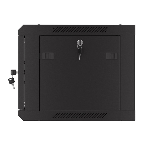 Lanberg WF01-6406-23B 19" 6U SZÉL:600mm MÉLY:450mm MAG:379mm lapraszerelt perforált ajtós fekete fali rack szekrény - Image 5