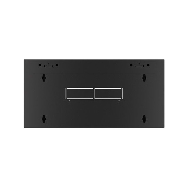 Lanberg WFFA-5604-10B 19" 4U SZÉL:570mm MÉLY:600mm MAG:277mm lapraszerelt üvegajtós fekete fali rack szekrény - Image 11