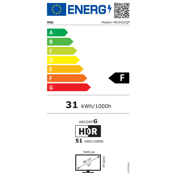 MSI 34" MD342CQP Business Modern UWQHD VA 100Hz HDMI/DP/fekete ívelt monitor - Image 7