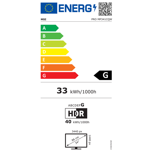 MSI 34" PRO MP341CQW UWQHD VA 100Hz HDMI/DP ívelt monitor - Image 6