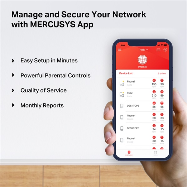 Mercusys Halo H30G(3-pack) AC1300 fehér otthoni Mesh Wi-Fi rendszer (3db) R - Image 8