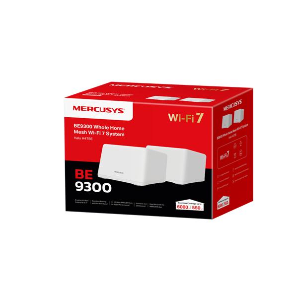 Mercusys Halo H47BE(2-pack) BE9300 fehér otthoni mesh Wi-Fi 7 rendszer (2db) R - Image 9