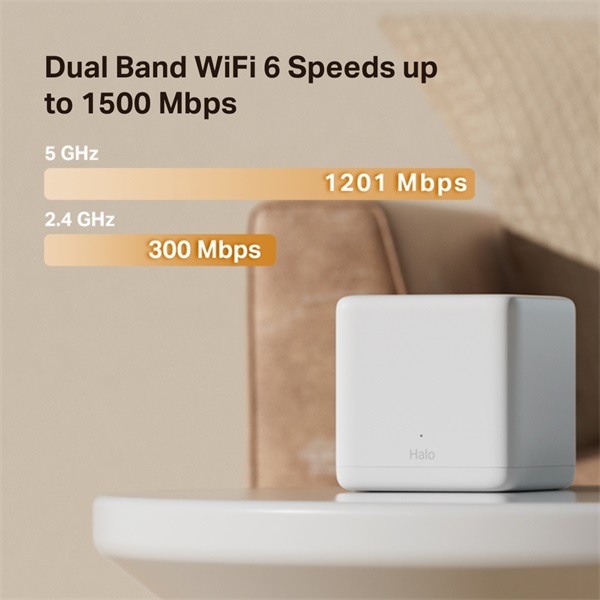Mercusys Halo H60X(2-pack)  AX1500 fehér otthoni mesh Wi-Fi 6 rendszer (2db) R - Image 4