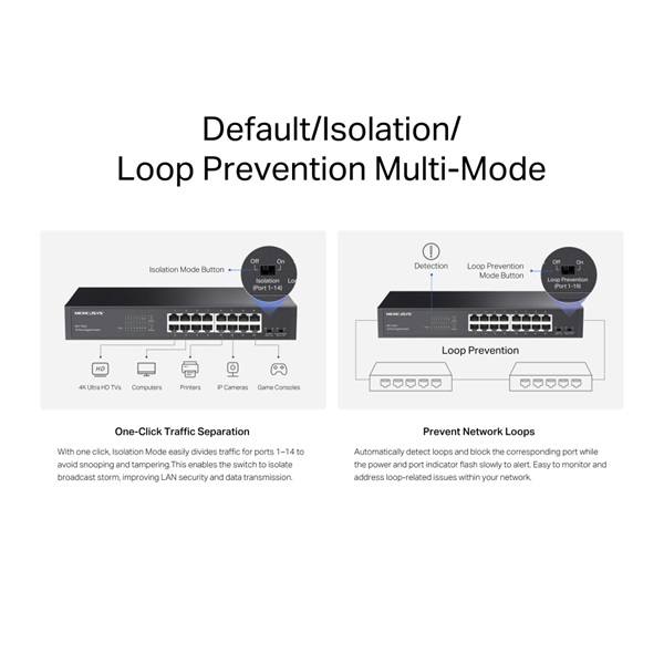 Mercusys MS116GS 16 portos Gigabit rackbe szerelhető fekete asztali switch R - Image 6