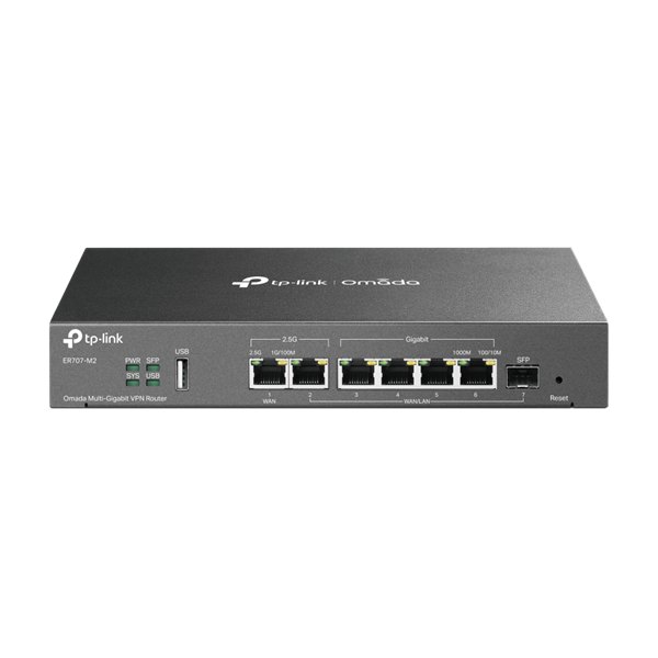 TP-Link ER707-M2 Omada 4xGbE LAN, 1x 2.5GbE LAN, 1xGbE SFP WAN/LAN port VPN Router - Image 3