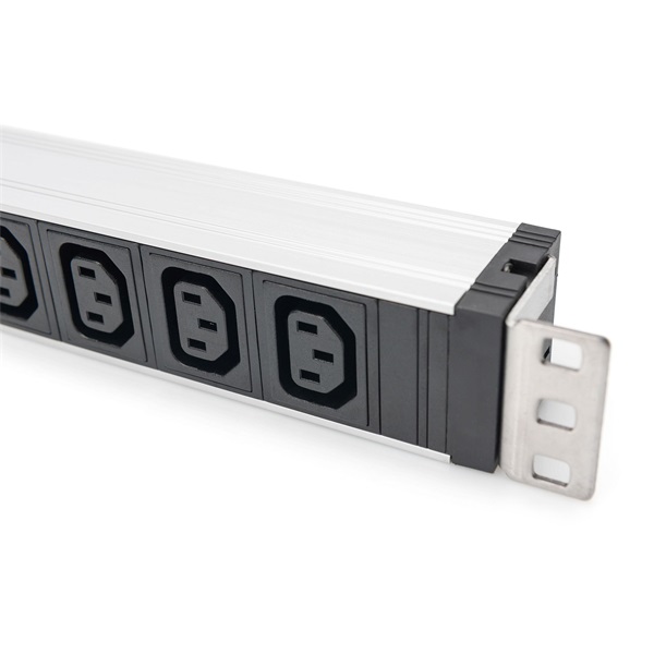 DIGITUS DN-95429 19" 1U PDU 230V 10A 9xIEC C13 aljzat IEC C14 csatlakozó 2M elosztósor - Image 2
