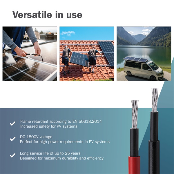 DIGITUS Solar 4mm 1500V DC XLPO napelemes kültéri kábelhosszabbító MC4 csatlakozóval 5m - Image 3