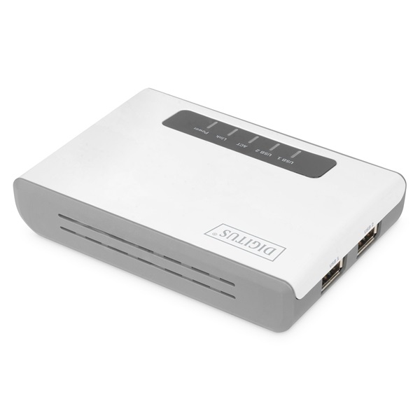 DIGITUS DN-13024 2 port USB 2.0 vezeték nélküli többfunkciós nyomtatószerver - Image 6