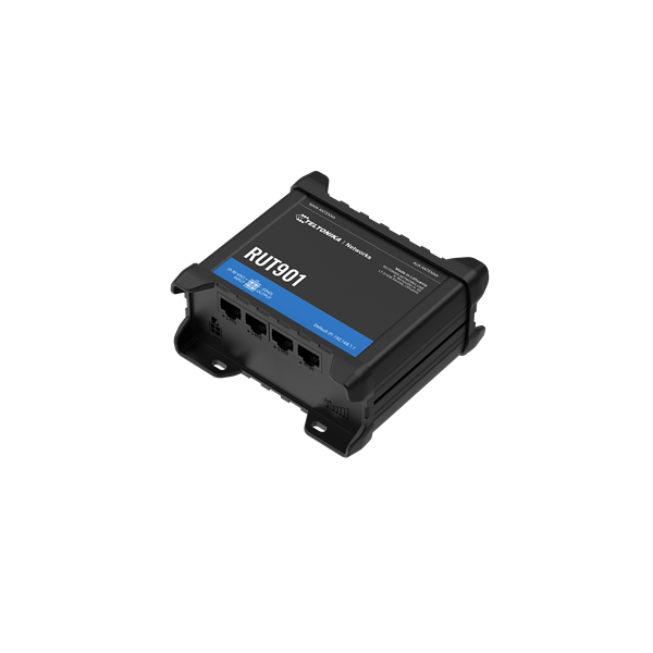 Teltonika RUT901 3x10/100 FE LAN 1x10/100FE LAN/WAN 2xminiSIM slot 2,4GHz WiFi 4G/LTE CAT4 Vezeték nélküli ipari router - Image 3