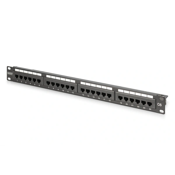 DIGITUS DN-91624U-CR 19" 1U 24port Cat.6 kompakt fekete árnyékolatlan Patch Panel - Image 7