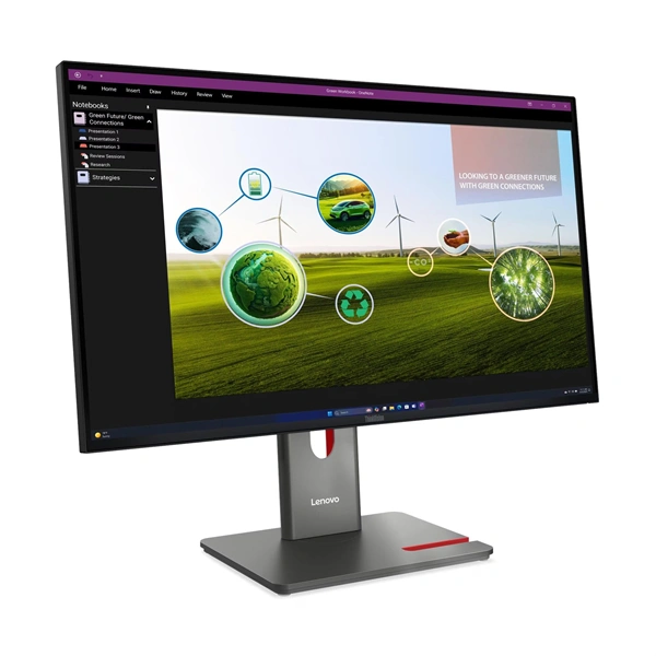Lenovo 27" ThinkVision P27Q-40 FHD IPS DP/HDMI/VGA/USB-C/USB fekete monitor - Image 3