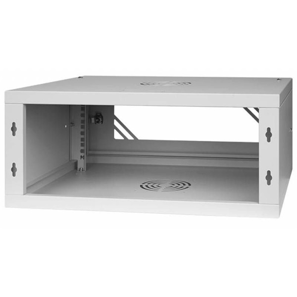 Stalflex RC19-4U-450GG 19" 4U 450 mm mély lapraszerelt szürke üveg ajtós fali rack szekrény (Újszerű) - Image 7