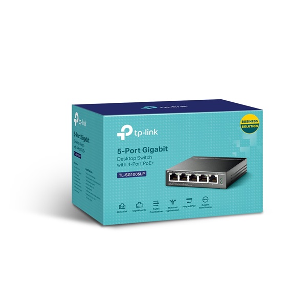 TP-Link TL-SG1005LP 5x10/100/1000Mbps LAN port 4xPoE+ nem menedzselhető asztali switch - Image 8