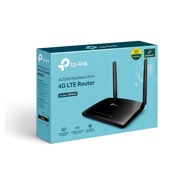 TP-Link Archer MR402 AC1200 vezeték nélküli kétsávos 4G LTE router - R - Image 8