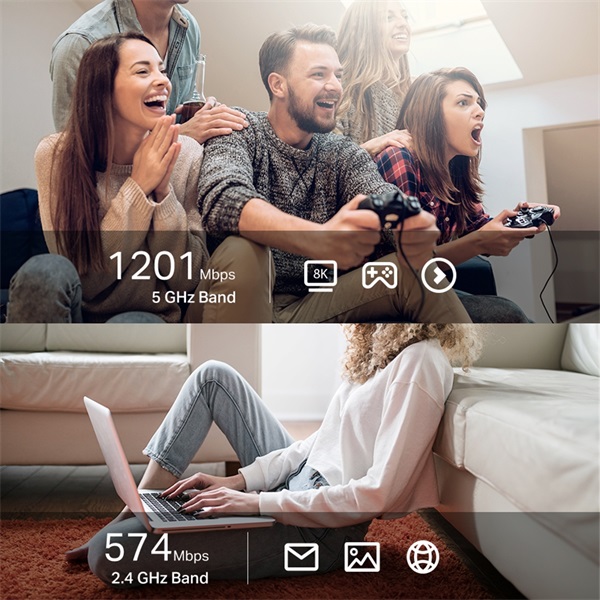 TP-Link Archer TX20U Plus AX1800 két antennás nagy teljesítményű vezeték nélküli fekete USB adapter - Image 4