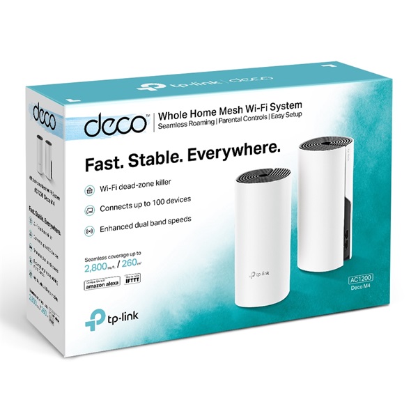 TP-Link Deco M4(2-pack) AC1200 fehér Wi-Fi rendszer (2db) - Image 3