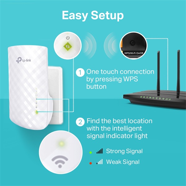 TP-Link RE220 AC750 Mesh Wi-Fi tartomány bővítő, hatótávnövelő - Image 5