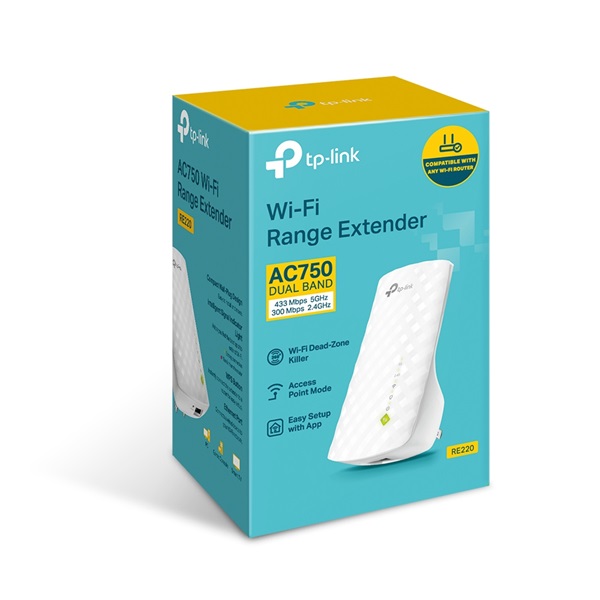 TP-Link RE220 AC750 Mesh Wi-Fi tartomány bővítő, hatótávnövelő - Image 7