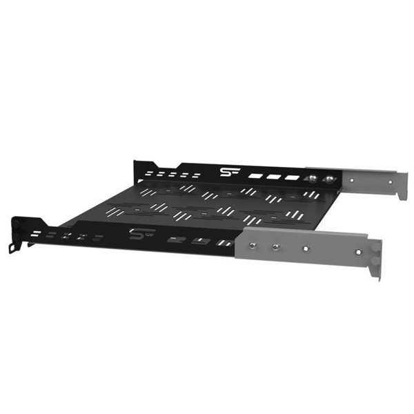 Stalflex B-RSA19-1U-350B 19" 1U 350mm mély 4 ponton rögzíthető fekete fix tálca (Újracsomagolt) - Image 5